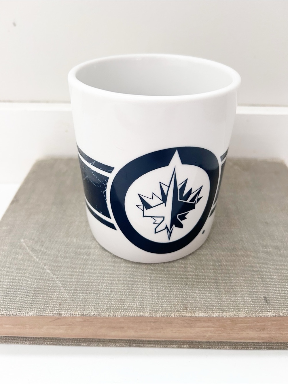 NHL White and Navy Winnipeg Jets Oversized Coffee Mug